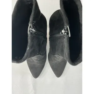 Womans Ann Taylor Stilettos Ankle Boots 8 M Black Side Zip Pointed Toe thumbnail 6