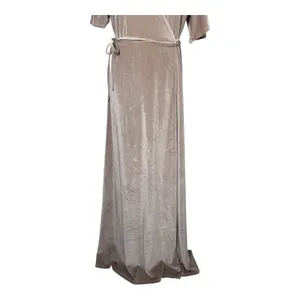Baltic Born‎ Size-XXL Meghan Velvet Wrap Maxi Dress Champagne thumbnail 11