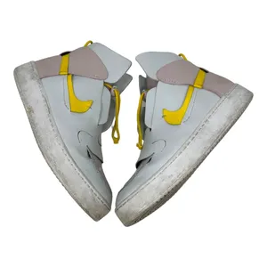Nike Vandalised Grey Yellow Pink Slip On High Top Sneakers Size 8.5 thumbnail 2