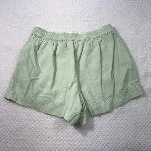 Abercrombie & Fitch Light Mint Green Linen Blend Breathable Casual Shorts Large thumbnail 4