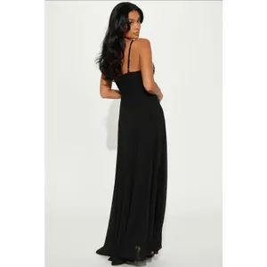 FN‎ Black Gracie Chiffon Gown Womens Adjustable Straps Formal Elegant Size M thumbnail 3