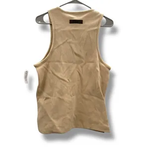 Fear of God NWT Essentials Tank Top Women's Medium Beige Sleeveless Logo Minimal thumbnail 2