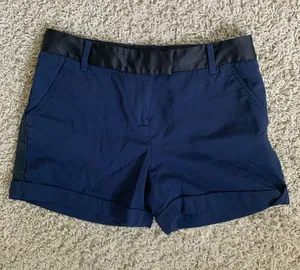 Tommy Hilfiger size 4 navy blue wool blend flat front shorts thumbnail 1