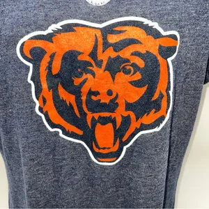 NFL Team Apparel Women's Speckled Chicago Bears Short Sleeve V-Neck T-Shirt-Sz L thumbnail 5