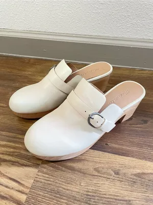 Madewell‎ Bone The Monique Buckle Clog Size 7.5 thumbnail 4