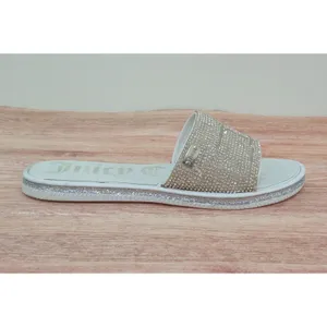 Juicy Couture Women Shoes Sandals Yippy Silver Rhinestones Slide Size 6 thumbnail 4