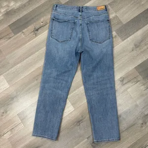Express Super High Rise Mom Jeans‎ Blue 10 Crop Straight thumbnail 9