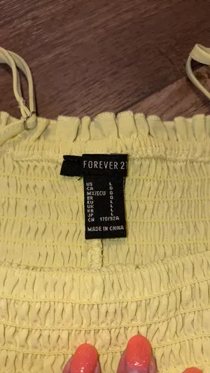 Forever 21 neon yellow dress thumbnail 4