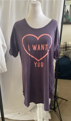 Women's Victoria's Secret Pajama Top M Purple Pink thumbnail 1