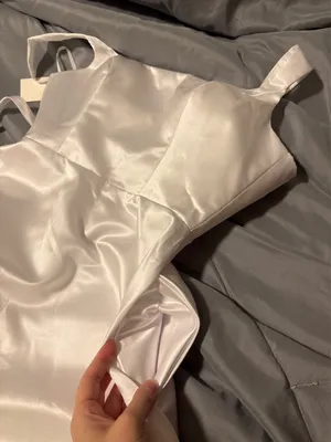 Amazon Square Neck Satin Mini Dress thumbnail 3