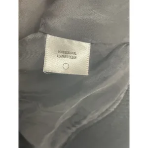 Roaman's Black Leather Bomber Jacket Full Zip Pocket Lined Size‎ 14W thumbnail 3