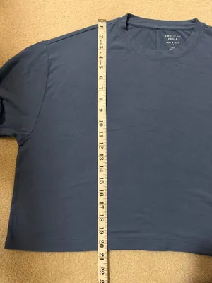 American Eagle Soft & Sexy Blue Oversized T-Shirt in Large thumbnail 4