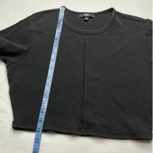 Vans Womens Ribbed Short Sleeve Crop Top Black Size L thumbnail 5