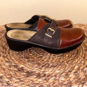 NAOT Avignon Everyday Clog Luggage Brown / Mine Brown Leather Strap 9 EXC COND thumbnail 4