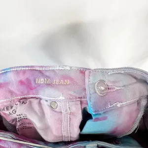 American Eagle Size 16 Jeans Handmade Tie Dye Mom Jeans‎ Pink Blue High Rise 974 thumbnail 11