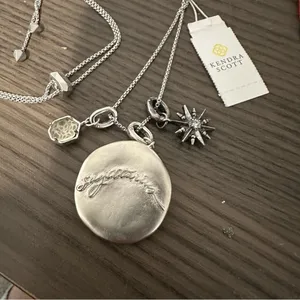NWT Kendra Scott Sagittarius Charm Rhodium Charm Necklace thumbnail 4