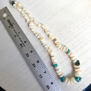 Shell & Turquoise Beaded Necklace thumbnail 4