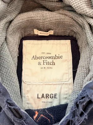 Abercrombie & Fitch Y2K Vintage Distressed Muscle Fit Hoodie Size Large thumbnail 6