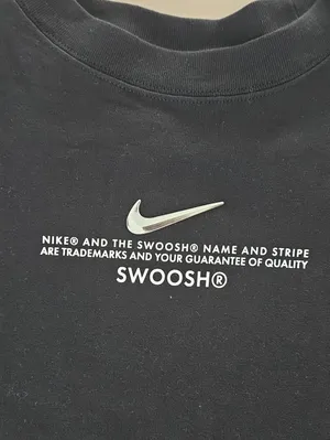 Nike BlackSportwear Swoosh Crewneck Dress with White Swoosh Text Size S thumbnail 5