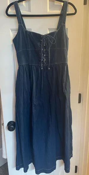 NWOT Altar'd State Denim Styled Midi Dress thumbnail 1