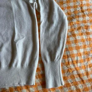 Everlane Cream Cashmere Raglan Mockneck Lightweight Sweater Size Small thumbnail 6