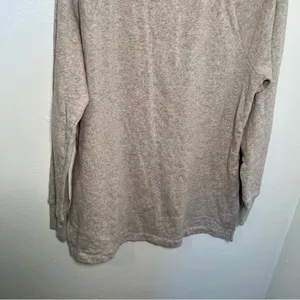 J. Crew Factory Women's Size Small Wide Button-Collar Tunic Sweatshirt Oatmeal thumbnail 10