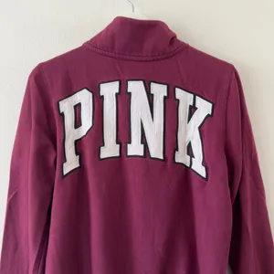 Pink Victoria's Secret Maroon Fleece Quarter Zip Size M thumbnail 4