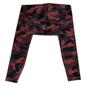 Lululemon Leggings 4 Wunder Under Camo High Rise‎ Black Red Blue thumbnail 8