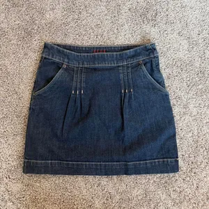 Y2K ELLE dark wash denim mini skirt thumbnail 3