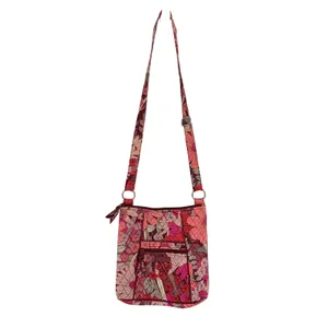 Vera Bradley Bohemian Blooms Floral Quilted Cotton Crossbody‎ Bag Pink Plum thumbnail 2