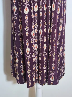 Knox Rose Purple Print Boho Mini Dress Size Medium Flaw thumbnail 3