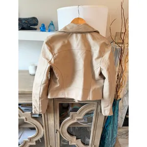 Abercrombie & Fitch Vegan Leather Moto Jacket Womens Tan S thumbnail 5