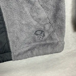 Mountain Hardwear Fleece Jacket Full Zip Puffer‎ Panel Gray Womens M thumbnail 4
