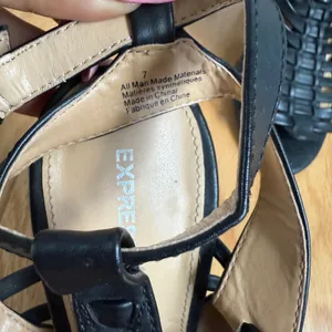 Express sz 7‎ black strappy high heels thumbnail 4