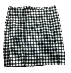 Free People black and white plaid pencil skirt size 10 thumbnail 1