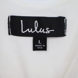 Lulus Pretty Pleased Bodysuit Womens Large White Stretch Tie-Strap One Piece thumbnail 3