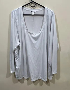 EUC Athleta women’s plus size 3X long sleeve top white thumbnail 1