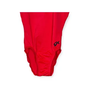 GK Elite Gymnastics 𖤐 Classic Training Leotard 𖤐 Red + Black Strap Detail 𖤐 XS 𖤐 thumbnail 6