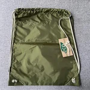 NWT Adventures by Disney Drawstring Tote Bag Olive Green Eco Choice by Gemline thumbnail 6