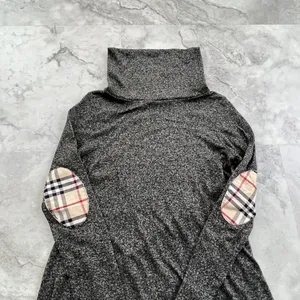 Million Bullpup Sweater with Elbow Patches Gray Tunic Dress Size Large L USA‎ thumbnail 2
