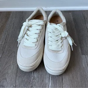 Reef Lay Day Lift Leather Boho Platform Casual Sneakers Beige Cream New Size 8.5 thumbnail 2