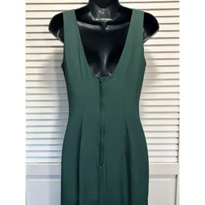Loralie Maxi Formal Dress Sleeveless Green Strap V Neck Lined Size 6 Back‎ Zip thumbnail 5