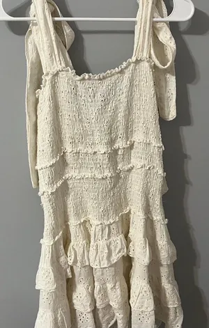 Spencer and Ella Mini Cream Dress thumbnail 1