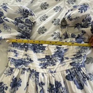 Abercrombie Emerson Poplin Puff Sleeve Mini Dress Floral Blue White Small‎ thumbnail 7