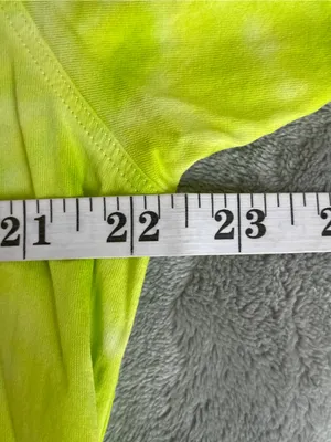 Lululemon All yours cotton t-shirt Tie-Dye neon lime Crewneck outdoor gym active thumbnail 7
