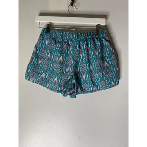 Patagonia Baggies Shorts Womens Teal Red Geometric Tribal Print STY57042 small thumbnail 2