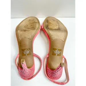 Marc Fisher Betila Pink Rhinestone Slingback Stiletto Sandals Womens 7.5 M‎ thumbnail 9
