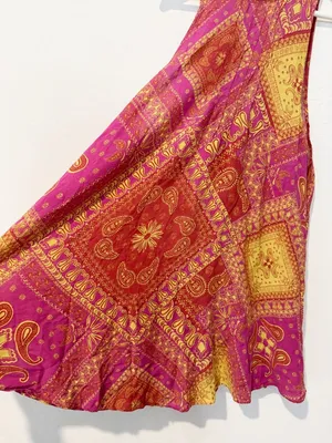 Free People Beaux Dress Size Large Paisley High Neck V‎ Back Boho Festival Fairy thumbnail 8