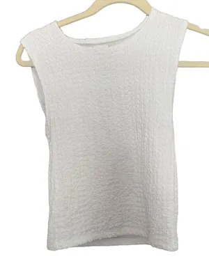 Abercrombie & Fitch‎ Tank Top Womens XS White Textured Crinkle Casual thumbnail 1