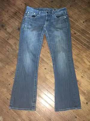 Miss Me 29 easy boot cut bling wing pocket western jeans thumbnail 1